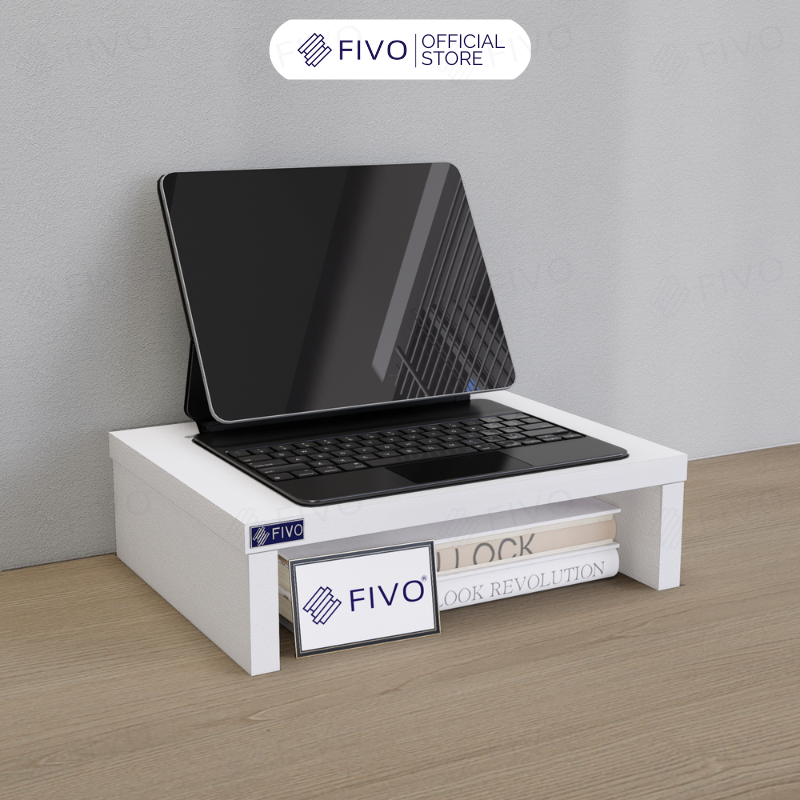Kệ Máy Tính Để Bàn FIVO FB25 Gỗ Dày Chống Ẩm, Chống Võng Kệ, Bảo Vệ Đốt Sống Cổ