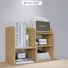 Kệ Sách Gỗ Để Bàn FB23 FIVO Điều Chỉnh Linh Hoạt, Lắp Ghép Tiện Lợi, Decor Đẹp Cho Góc Làm Việc Và Học Tập