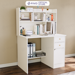 Bộ Bàn Ghế Làm Việc Kết Hợp Kệ Sách FD05 FIVO Cốt Ván 17mm Đầm Chắc, Đa Dạng Màu Sắc