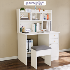 Bộ Bàn Ghế Làm Việc Kết Hợp Kệ Sách FD05 FIVO Cốt Ván 17mm Đầm Chắc, Đa Dạng Màu Sắc