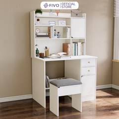 Bộ Bàn Ghế Làm Việc Kết Hợp Kệ Sách FD05 FIVO Cốt Ván 17mm Đầm Chắc, Đa Dạng Màu Sắc