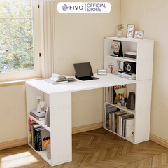 Bộ Bàn Ghế Làm Việc Kết Hợp Kệ Sách FD03 FIVO Tích Hợp Xoay Chiều 2in1, Ngăn Kệ Rộng Rãi, Dễ Dàng Lắp Ráp