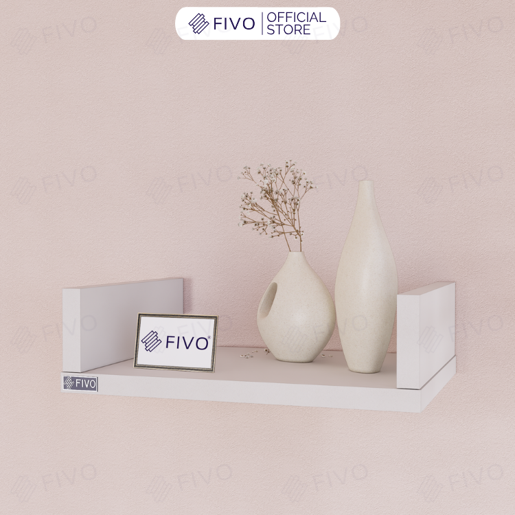 Kệ Sách Gỗ Chữ U FB43 FIVO Treo Tường & Để Bàn, Đa Dạng Màu Sắc