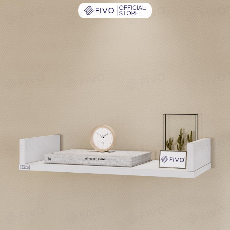 Kệ Sách Gỗ Chữ U FB43 FIVO Treo Tường & Để Bàn, Đa Dạng Màu Sắc