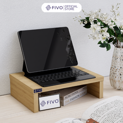 Kệ Máy Tính Để Bàn FIVO FB25 Gỗ Dày Chống Ẩm, Chống Võng Kệ, Bảo Vệ Đốt Sống Cổ