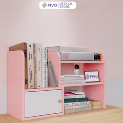 Kệ Sách Gỗ Để Bàn FB23 FIVO Điều Chỉnh Linh Hoạt, Lắp Ghép Tiện Lợi, Decor Đẹp Cho Góc Làm Việc Và Học Tập