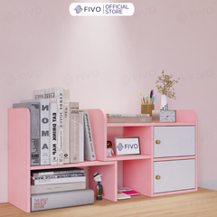 Kệ Sách Gỗ Để Bàn FB23 FIVO Điều Chỉnh Linh Hoạt, Lắp Ghép Tiện Lợi, Decor Đẹp Cho Góc Làm Việc Và Học Tập