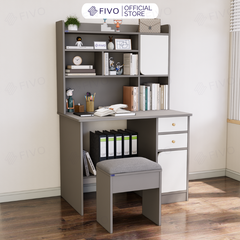Bộ Bàn Ghế Làm Việc Kết Hợp Kệ Sách FD05 FIVO Cốt Ván 17mm Đầm Chắc, Đa Dạng Màu Sắc