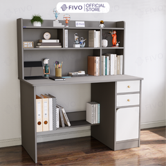 Bộ Bàn Ghế Làm Việc Kết Hợp Kệ Sách FD05 FIVO Cốt Ván 17mm Đầm Chắc, Đa Dạng Màu Sắc