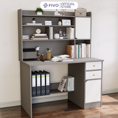 Bộ Bàn Ghế Làm Việc Kết Hợp Kệ Sách FD05 FIVO Cốt Ván 17mm Đầm Chắc, Đa Dạng Màu Sắc