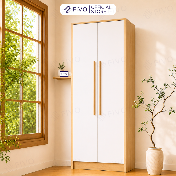 Tủ Đựng Quần Áo Gỗ Cao Cấp Đa Năng FC01 FIVO, Dày 17MM Với Độ Sâu 60cm, Freeship + Free lắp đặt, Trả Góp 0%