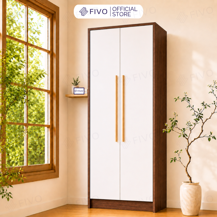Tủ Đựng Quần Áo Gỗ Cao Cấp Đa Năng FC01 FIVO, Dày 17MM Với Độ Sâu 60cm, Freeship + Free lắp đặt, Trả Góp 0%