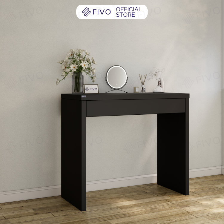Bàn Trang Điểm Gỗ MDF Cao Cấp Có Ngăn Kéo FV41 FIVO, Kết Hợp Làm Bàn Nail Bàn Làm Việc, Gỗ Dày 34MM, Ray Trượt Mượt Mà