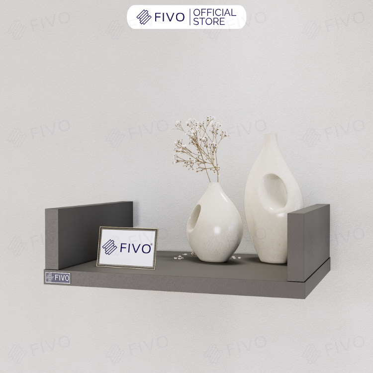 Kệ Sách Gỗ Chữ U FB43 FIVO Treo Tường & Để Bàn, Đa Dạng Màu Sắc