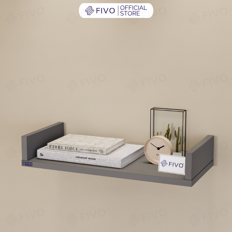 Kệ Sách Gỗ Chữ U FB43 FIVO Treo Tường & Để Bàn, Đa Dạng Màu Sắc