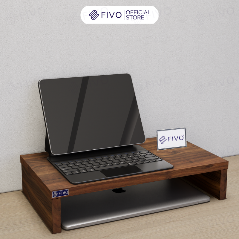 Kệ Máy Tính Để Bàn FIVO FB25 Gỗ Dày Chống Ẩm, Chống Võng Kệ, Bảo Vệ Đốt Sống Cổ