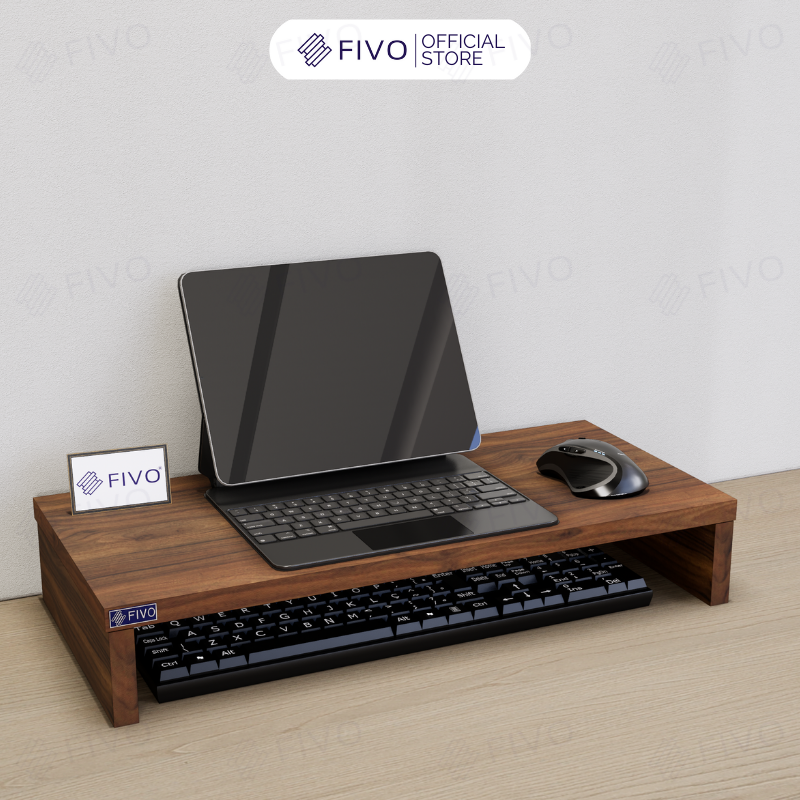 Kệ Máy Tính Để Bàn FIVO FB25 Gỗ Dày Chống Ẩm, Chống Võng Kệ, Bảo Vệ Đốt Sống Cổ