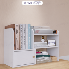 Kệ Sách Gỗ Để Bàn FB23 FIVO Điều Chỉnh Linh Hoạt, Lắp Ghép Tiện Lợi, Decor Đẹp Cho Góc Làm Việc Và Học Tập