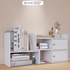 Kệ Sách Gỗ Để Bàn FB23 FIVO Điều Chỉnh Linh Hoạt, Lắp Ghép Tiện Lợi, Decor Đẹp Cho Góc Làm Việc Và Học Tập