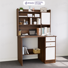 Bộ Bàn Ghế Làm Việc Kết Hợp Kệ Sách FD05 FIVO Cốt Ván 17mm Đầm Chắc, Đa Dạng Màu Sắc