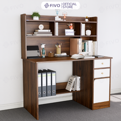 Bộ Bàn Ghế Làm Việc Kết Hợp Kệ Sách FD05 FIVO Cốt Ván 17mm Đầm Chắc, Đa Dạng Màu Sắc