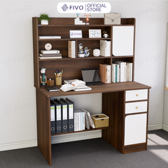 Bộ Bàn Ghế Làm Việc Kết Hợp Kệ Sách FD05 FIVO Cốt Ván 17mm Đầm Chắc, Đa Dạng Màu Sắc