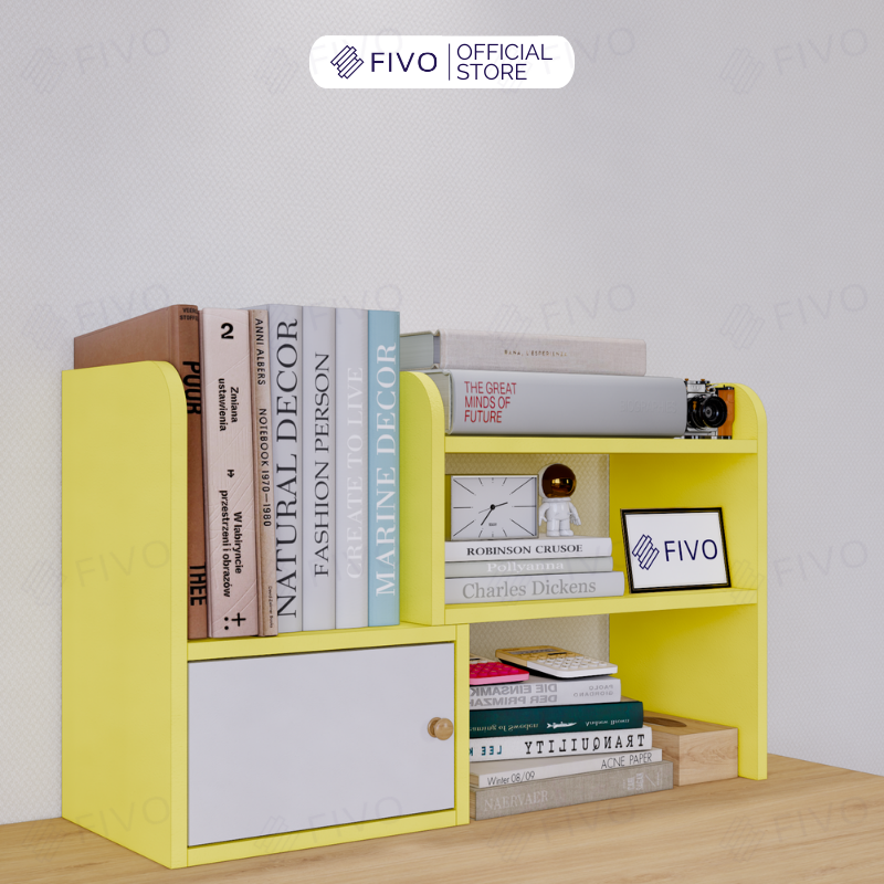 Kệ Sách Gỗ Để Bàn FB23 FIVO Điều Chỉnh Linh Hoạt, Lắp Ghép Tiện Lợi, Decor Đẹp Cho Góc Làm Việc Và Học Tập