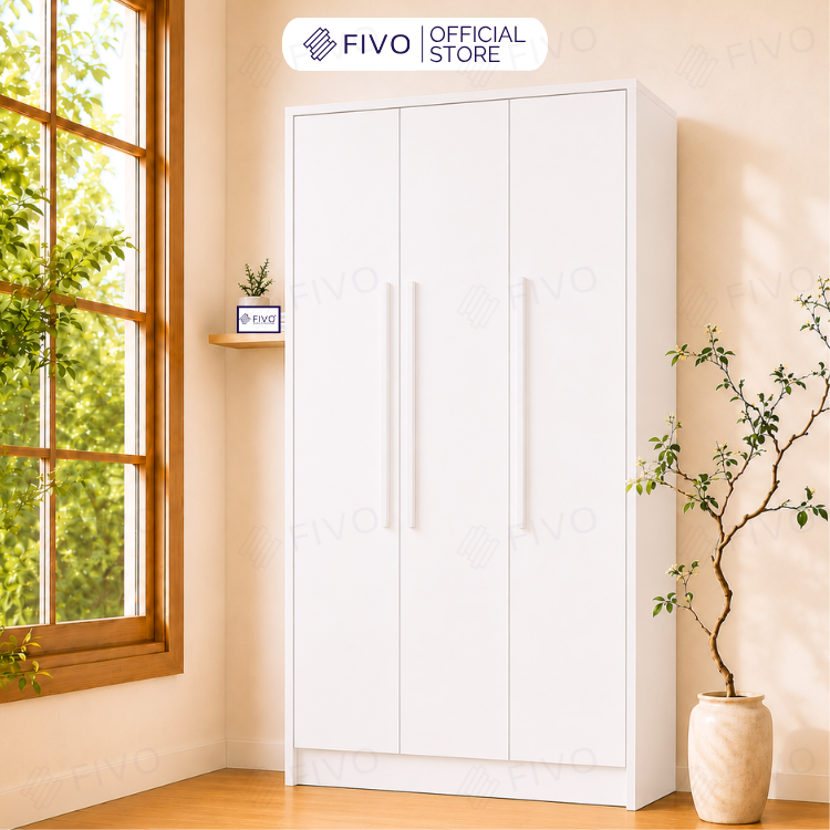 Tủ Đựng Quần Áo Gỗ Cao Cấp Đa Năng FC01 FIVO, Dày 17MM Với Độ Sâu 60cm, Freeship + Free lắp đặt, Trả Góp 0%