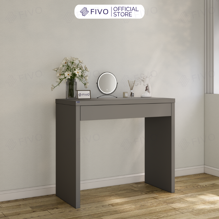 Bàn Trang Điểm Gỗ MDF Cao Cấp Có Ngăn Kéo FV41 FIVO, Kết Hợp Làm Bàn Nail Bàn Làm Việc, Gỗ Dày 34MM, Ray Trượt Mượt Mà