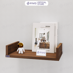 Kệ Sách Gỗ Chữ U FB43 FIVO Treo Tường & Để Bàn, Đa Dạng Màu Sắc