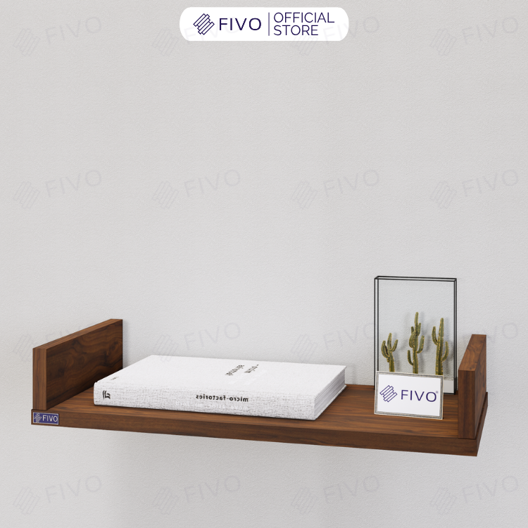 Kệ Sách Gỗ Chữ U FB43 FIVO Treo Tường & Để Bàn, Đa Dạng Màu Sắc