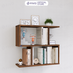 Kệ Sách Gỗ Treo Tường FB44 FIVO, Nhiều Ngăn, Đa Dạng Kích Thước Và Màu Sắc