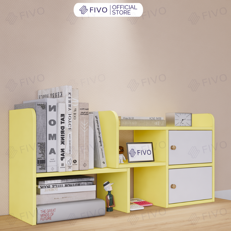 Kệ Sách Gỗ Để Bàn FB23 FIVO Điều Chỉnh Linh Hoạt, Lắp Ghép Tiện Lợi, Decor Đẹp Cho Góc Làm Việc Và Học Tập