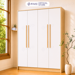 Tủ Đựng Quần Áo Gỗ Cao Cấp Đa Năng FC01 FIVO, Dày 17MM Với Độ Sâu 60cm, Freeship + Free lắp đặt, Trả Góp 0%