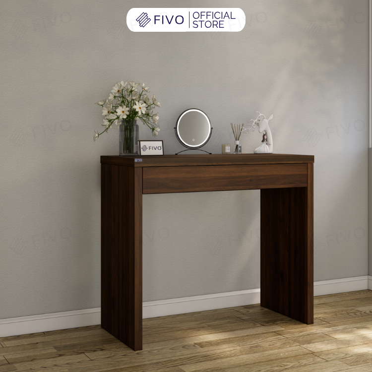 Bàn Trang Điểm Gỗ MDF Cao Cấp Có Ngăn Kéo FV41 FIVO, Kết Hợp Làm Bàn Nail Bàn Làm Việc, Gỗ Dày 34MM, Ray Trượt Mượt Mà