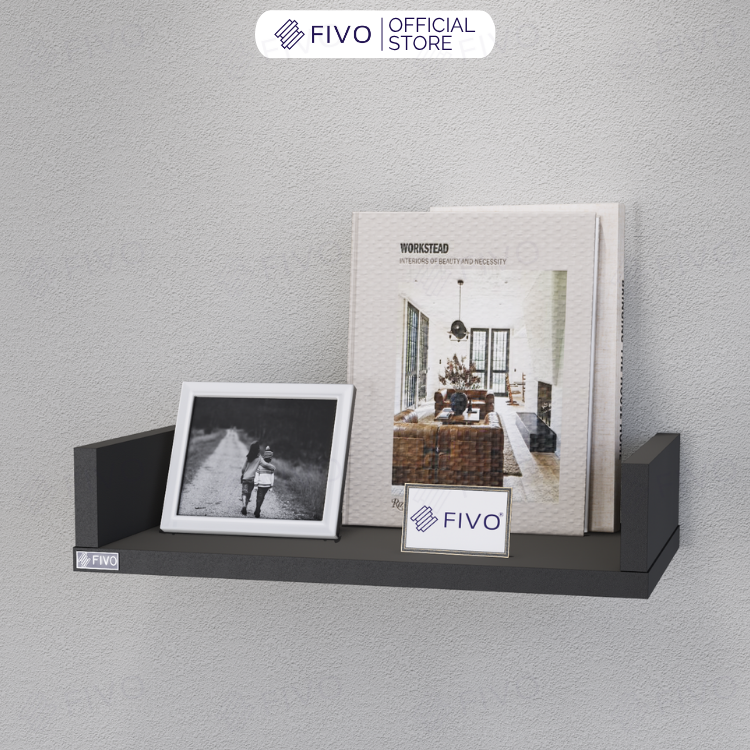 Kệ Sách Gỗ Chữ U FB43 FIVO Treo Tường & Để Bàn, Đa Dạng Màu Sắc
