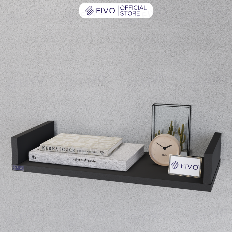 Kệ Sách Gỗ Chữ U FB43 FIVO Treo Tường & Để Bàn, Đa Dạng Màu Sắc