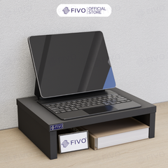 Kệ Máy Tính Để Bàn FIVO FB25 Gỗ Dày Chống Ẩm, Chống Võng Kệ, Bảo Vệ Đốt Sống Cổ