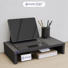 Kệ Máy Tính Để Bàn FIVO FB25 Gỗ Dày Chống Ẩm, Chống Võng Kệ, Bảo Vệ Đốt Sống Cổ