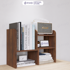 Kệ Sách Gỗ Để Bàn FB23 FIVO Điều Chỉnh Linh Hoạt, Lắp Ghép Tiện Lợi, Decor Đẹp Cho Góc Làm Việc Và Học Tập