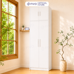 Tủ Đựng Quần Áo Gỗ Cao Cấp Đa Năng FC01 FIVO, Dày 17MM Với Độ Sâu 60cm, Freeship + Free lắp đặt, Trả Góp 0%