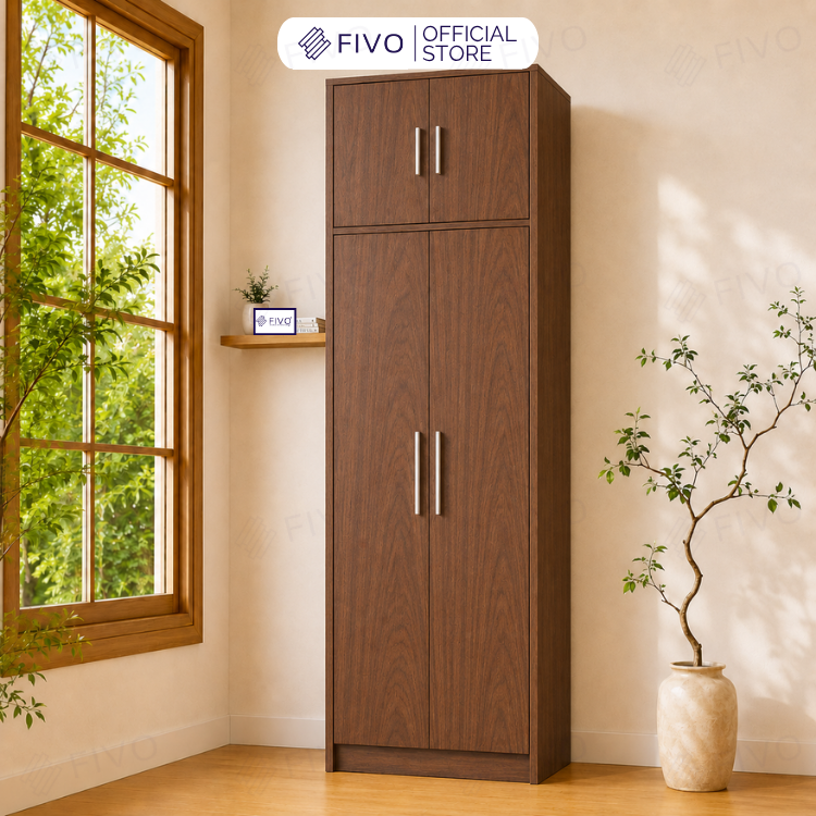 Tủ Đựng Quần Áo Gỗ Cao Cấp Đa Năng FC01 FIVO, Dày 17MM Với Độ Sâu 60cm, Freeship + Free lắp đặt, Trả Góp 0%