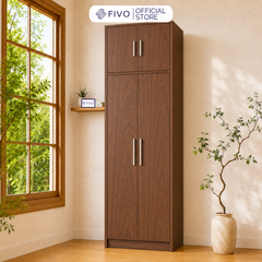 Tủ Đựng Quần Áo Gỗ Cao Cấp Đa Năng FC01 FIVO, Dày 17MM Với Độ Sâu 60cm, Freeship + Free lắp đặt, Trả Góp 0%