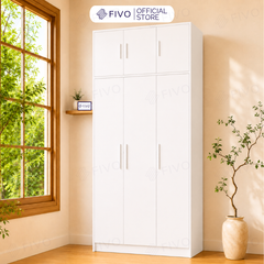 Tủ Đựng Quần Áo Gỗ Cao Cấp Đa Năng FC01 FIVO, Dày 17MM Với Độ Sâu 60cm, Freeship + Free lắp đặt, Trả Góp 0%