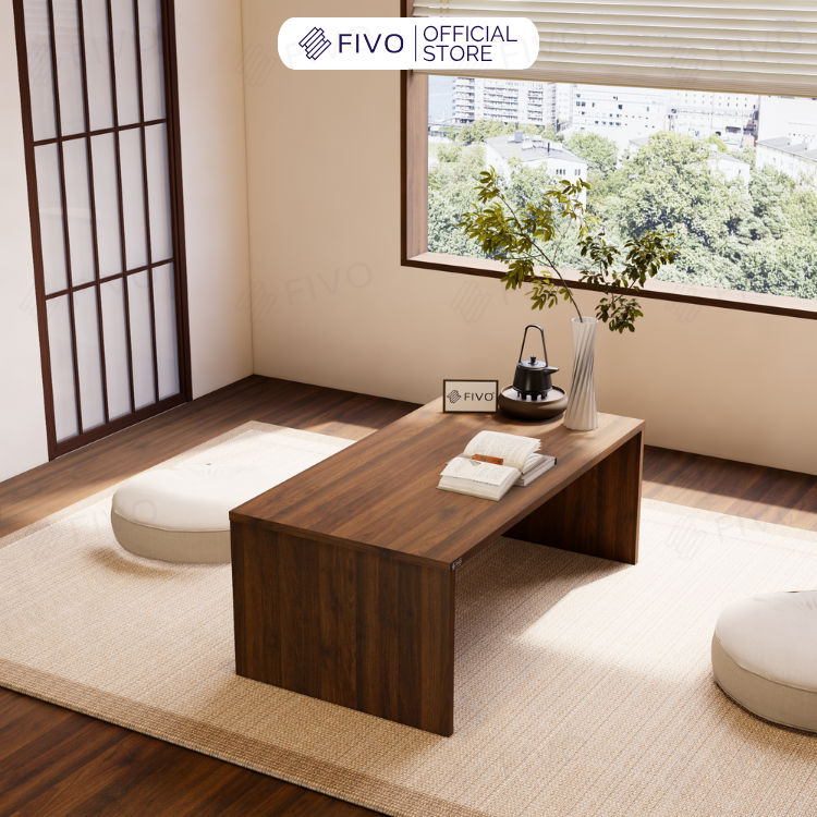Bàn Trang Điểm Gỗ Ngồi Bệt Có Ngăn Kéo FV01 FIVO, Linh Hoạt Làm Bàn Học Bàn Trà, Không Lộ Vít Bề Mặt, Đa Dạng Bảy Màu