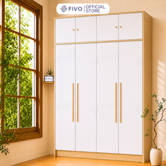 Tủ Đựng Quần Áo Gỗ Cao Cấp Đa Năng FC01 FIVO, Dày 17MM Với Độ Sâu 60cm, Freeship + Free lắp đặt, Trả Góp 0%