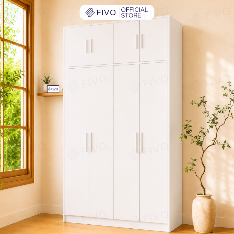 Tủ Đựng Quần Áo Gỗ Cao Cấp Đa Năng FC01 FIVO, Dày 17MM Với Độ Sâu 60cm, Freeship + Free lắp đặt, Trả Góp 0%