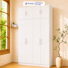 Tủ Đựng Quần Áo Gỗ Cao Cấp Đa Năng FC01 FIVO, Dày 17MM Với Độ Sâu 60cm, Freeship + Free lắp đặt, Trả Góp 0%