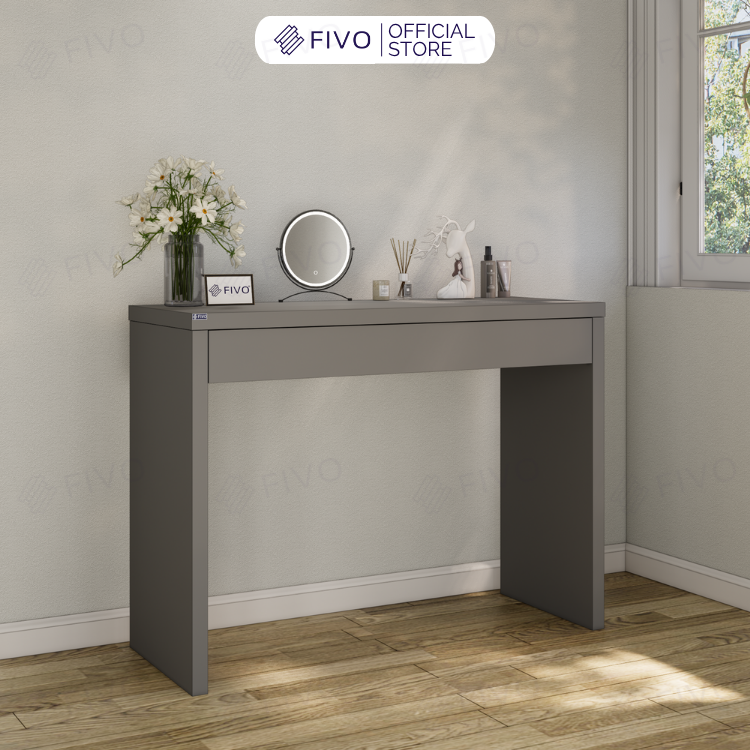 Bàn Trang Điểm Gỗ MDF Cao Cấp Có Ngăn Kéo FV41 FIVO, Kết Hợp Làm Bàn Nail Bàn Làm Việc, Gỗ Dày 34MM, Ray Trượt Mượt Mà