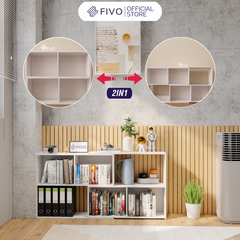 Kệ Sách Gỗ Cho Bé FB71 FIVO, Đóng Mở Linh Hoạt, Đa Dạng Màu Sắc